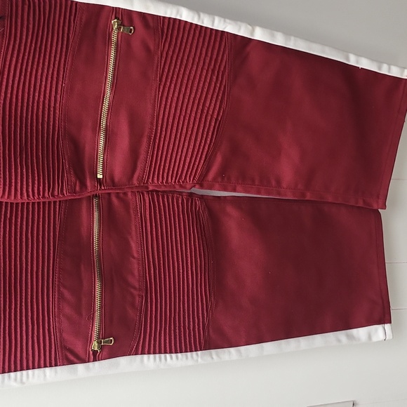 Nwt, Lion DYNASTY Men's Red Pants with White Stripes, SIZE 50 SLIM BY 30 - Picture 3 of 8